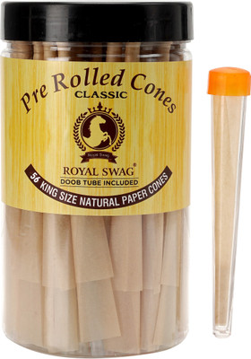 ROYAL SWAG Pre-Rolled Cones King Size 110MM Long Rolling Papers with Filter Tips Party Pack Smoking Cessations(Pack of 56)