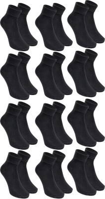 Neska Moda Men Solid Ankle Length(Pack of 12)