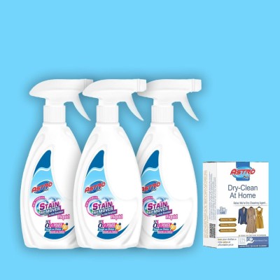 ASTRO PLUS+ Stain Remover With Active Enzymes Liquid|Dry Clean At Home|India's No.1| Stain Remover
