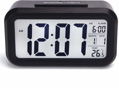 RHONNIUM Digital Black Clock