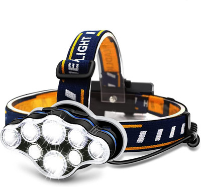 Care 4 Rechargeable Headlamp, 8 LED Headlamp Flashlight 8 Modes with White Red Lights Torch(Multicolor, 9 cm, Rechargeable)