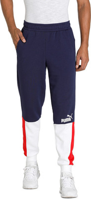 PUMA ESS+ Block Sweatpants Colorblock Men Blue Track Pants