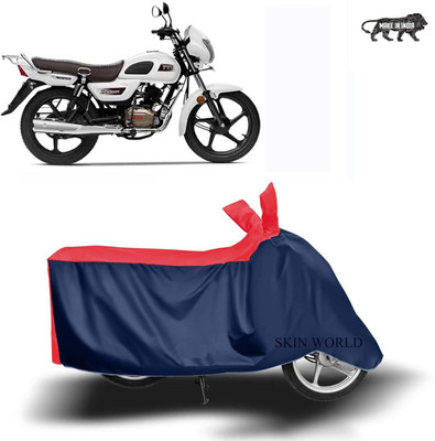 SKIN WORLD Two Wheeler Cover for TVS(Radeon, Red, Blue)