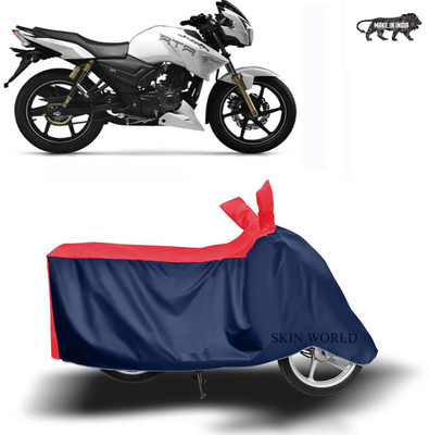 SKIN WORLD Two Wheeler Cover for TVS(Apache RTR 180, Red)