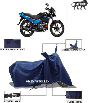 AutoRash Waterproof Two Wheeler Cover for Hero(Glamour FI, Blue)