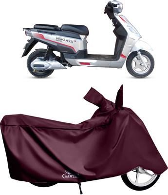 DROHAR Waterproof Two Wheeler Cover for Hero(Electric, Red)