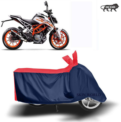 SKIN WORLD Two Wheeler Cover for KTM(Duke 390, Red)
