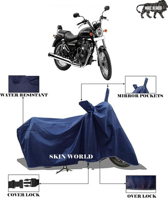 THE REAL ARV Waterproof Two Wheeler Cover for Royal Enfield(Thunderbird 500, Blue)