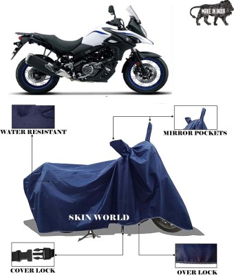 THE REAL ARV Waterproof Two Wheeler Cover for Suzuki(V-Strom 650 XT, Blue)