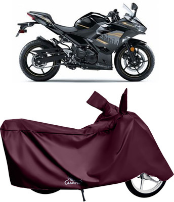 DROHAR Waterproof Two Wheeler Cover for Kawasaki(Ninja, Red)