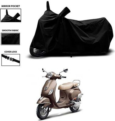 KEDIT Two Wheeler Cover for Universal For Bike(Vespa VXL, Black)