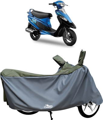 DROHAR Waterproof Two Wheeler Cover for TVS(Pep+, Green)