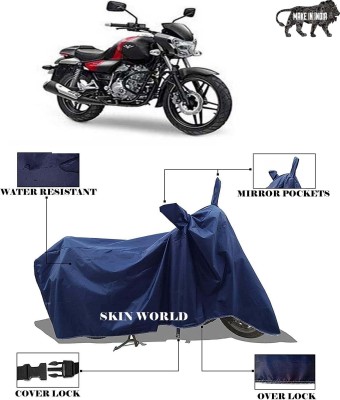 SKIN WORLD Two Wheeler Cover for Bajaj(V15, Blue)