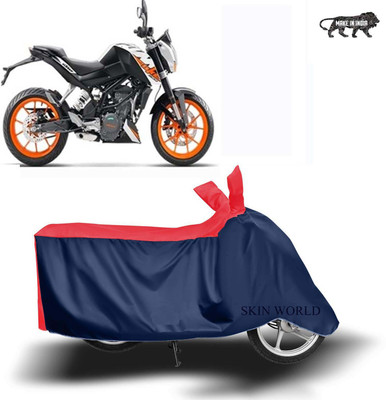 SKIN WORLD Two Wheeler Cover for KTM(Duke 200, Red, Blue)