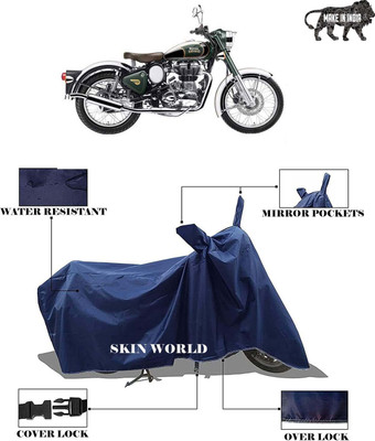 APNEK Waterproof Two Wheeler Cover for Royal Enfield(Classic Chrome, Blue)