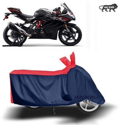 SKIN WORLD Two Wheeler Cover for TVS(Apache RR 310, Red)
