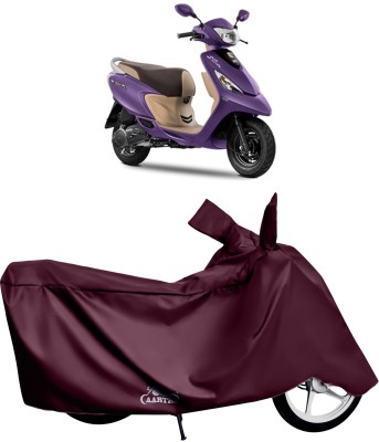 DROHAR Waterproof Two Wheeler Cover for TVS(Zest, Red)