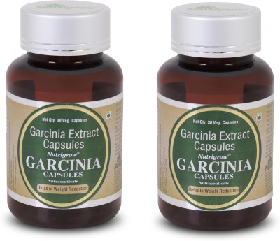 NUTRIGROW Garcinia Indica Ext. 500 mg Pack of (2)/ Weight loss/Fat cutter capsule(2 x 30 Capsules)