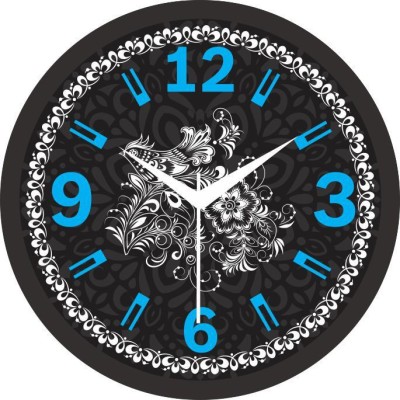 jaya enterprises Analog 26 cm X 26 cm Wall Clock(Black, With Glass, Standard)