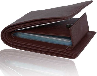 ShopMore Men Casual Brown Artificial Leather Card Holder(10 Card Slots)