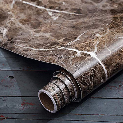 Amezia Paper Decorative Brown Wallpaper(L x W: 200 cm x 60 cm)