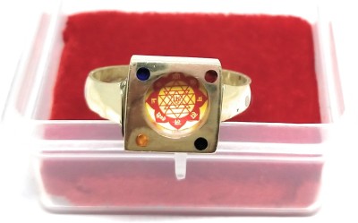 Astrosale Shree Yantra Ring In Square Gold Plated Brass Yantra(Pack of 1)