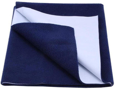 KMRSYSCO Cotton Single Sized Bedding Set(Navy Blue, 1 Mattress Protecting Dry Sheet)