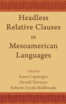 Headless Relative Clauses in Mesoamerican Languages(English, Hardcover, unknown)