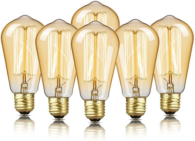 Arus 100 W Basic Capsule E26 Incandescent Bulb(Yellow, Pack of 6)