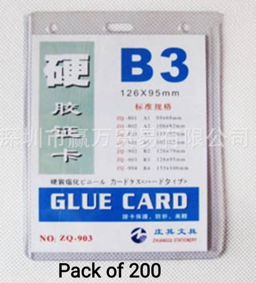 R K SALES 200 Card Holder(Set of 200, White)