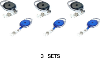 R K SALES 1 Card Holder(Set of 3, Black, Blue)