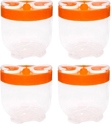 Kotak Sales Plastic Grocery Container  - 500 ml(Pack of 4, Orange)