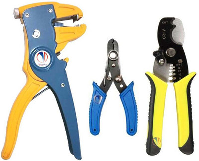 Mass Pro Pack Of 3 Wire Stripper Set Automatically For Different Wire Cross Sections With Multi Set Wire Cutter