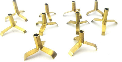 AMKL Brass Lavang also known as Diya Brass (Pack of 10) Table Diya Set(Height: 1 inch)