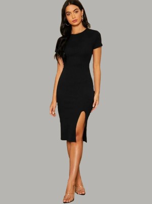 ANBICH Women Bodycon Black Dress