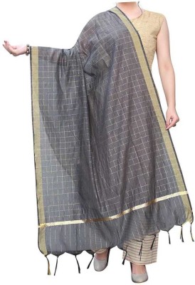 AVINZO Silk Blend Checkered Women Dupatta