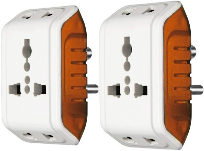 KAVANA Multiple Plug Socket,3 Pin Multi Plug Pack of 2,Universal Travel Adaptor 3 in 1 Plug 6A Socket Connector,MULTIPLUG 6 A Three Pin Socket