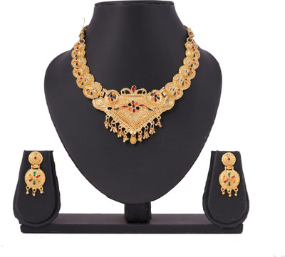 Laksh Alloy Gold-plated Gold Jewellery Set(Pack of 1)