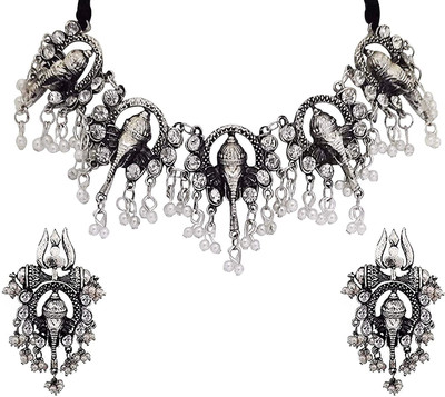 Angel gems Metal Silver White, Silver Jewellery Set(Pack of 1)