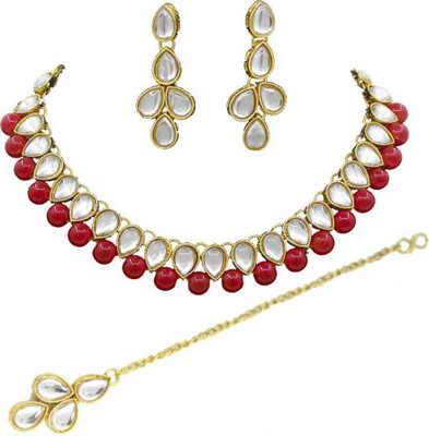 CATALYST Alloy Brass Red Jewellery Set(Pack of 1)