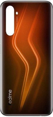 Sandreezz Realme 6 Pro (with Proper Logo) (Glass) Back Panel(Lightning Orange)