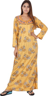 REN STAR Women Nighty(Yellow)