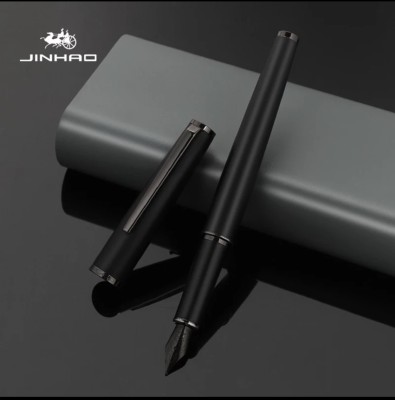 Levin jinhao Matte Black Fountain Pen with press box and gift box Fountain Pen(Pack of 2, Multicolor)