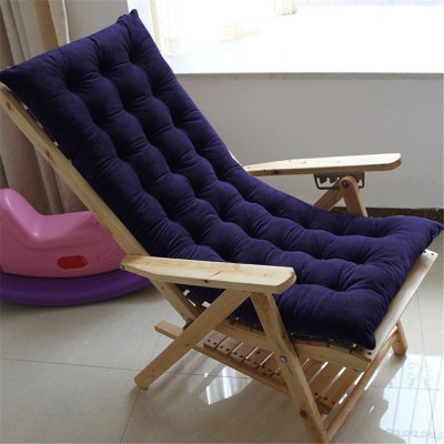 CRAZY WORLD Rocking Chair Cushion Polyester Fibre Solid Chair Pad Pack of 1(Dark Blue)
