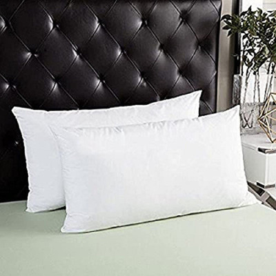 WILD MINT Polyester Fibre Solid Sleeping Pillow Pack of 2(White)