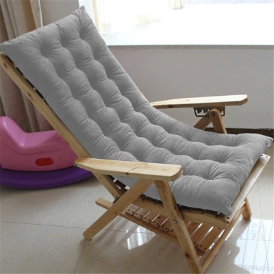 CRAZY WORLD Rocking Chair Cushion Polyester Fibre Solid Chair Pad Pack of 1(Grey)