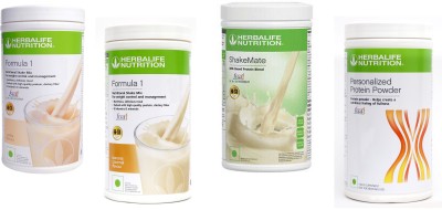 Herbalife Nutrition FORMULA-1SHAKE VANILLA-500+BANANA-500+PP-400+SHAKEMATE-500G Whey Protein(1.9 kg, VANILLA-500 G, PROTEIN POWDER -400G, SHAKEMATE-500G, BANANA-500 GM)