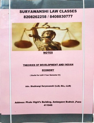Theories Of Development And Indian Economy(Perfect, Adv. Shubhangi Suryawanshi)