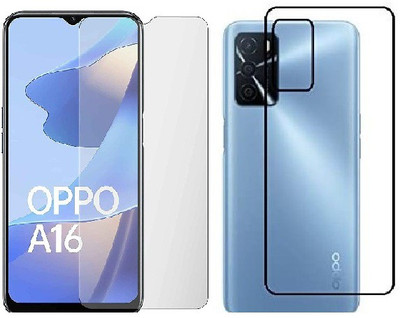 Gtel Front and Back Tempered Glass for Oppo A16(Pack of 1)