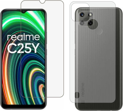 Gtel Front and Back Tempered Glass for Realme C25y(Pack of 1)